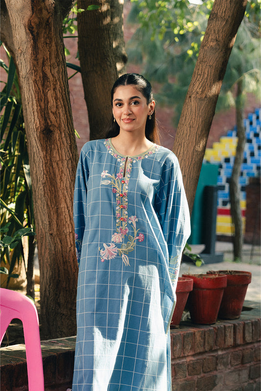 2 PIECE EMBROIDERED YARN DYED SUIT (PRET)