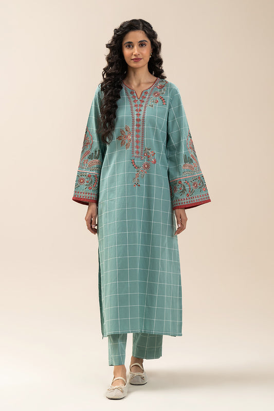 2 PIECE EMBROIDERED YARN DYED SUIT (PRET)