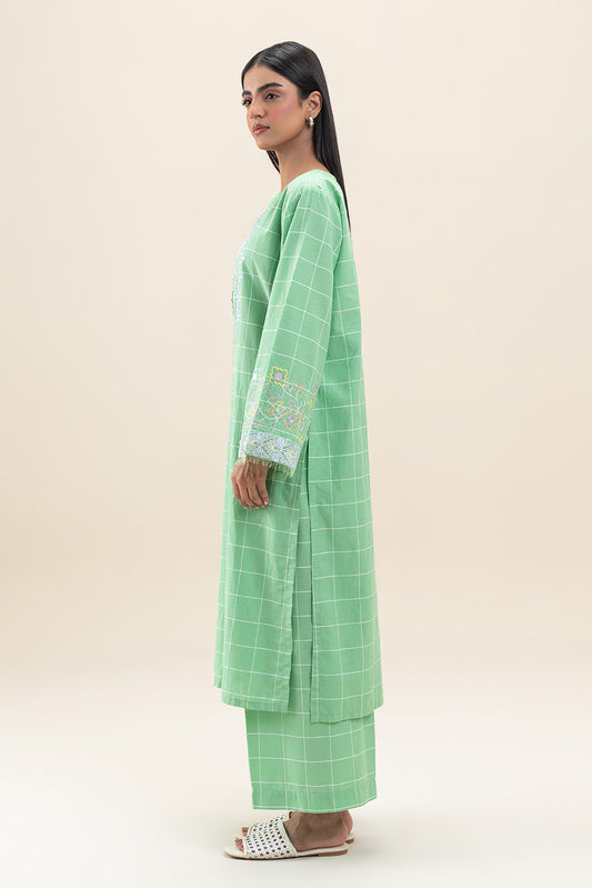 2 PIECE EMBROIDERED YARN DYED SUIT (PRET)