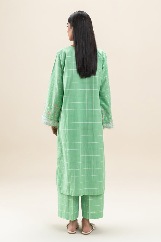 2 PIECE EMBROIDERED YARN DYED SUIT (PRET)
