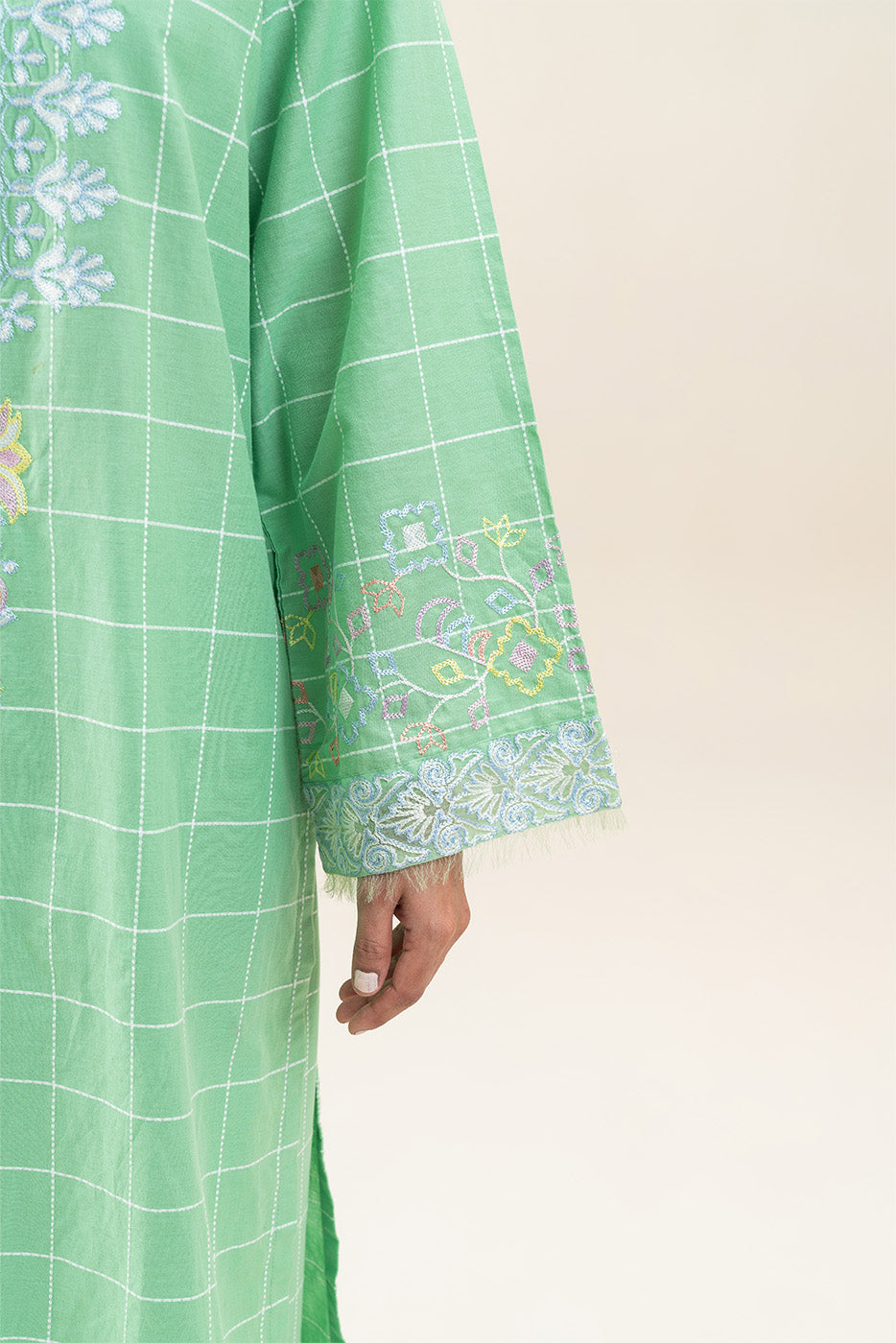 2 PIECE EMBROIDERED YARN DYED SUIT (PRET)