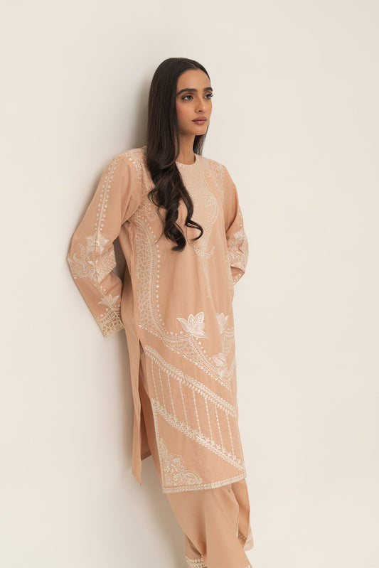 2 PIECE EMBROIDERED LAWN SUIT (PRET)