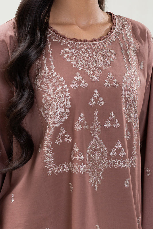 2 PIECE EMBROIDERED LAWN SUIT (PRET)
