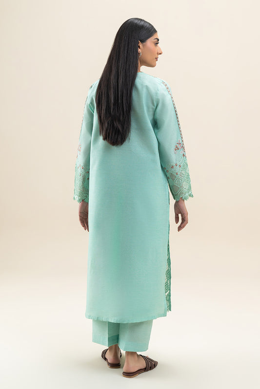2 PIECE EMBROIDERED SPACE DYED SUIT (PRET)