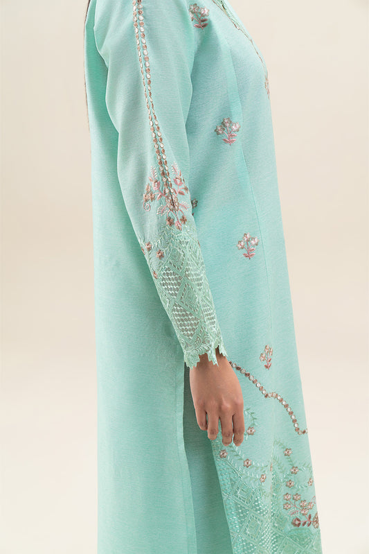 2 PIECE EMBROIDERED SPACE DYED SUIT (PRET)