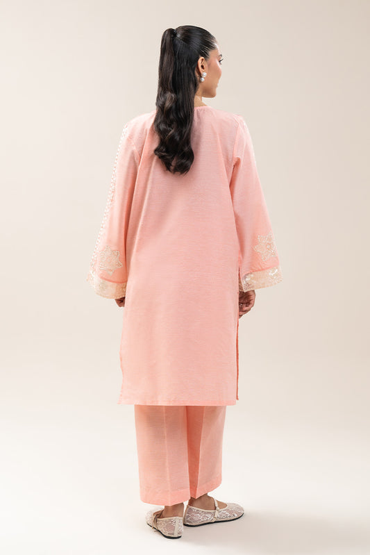 2 PIECE EMBROIDERED SPACE DYED SUIT (PRET)