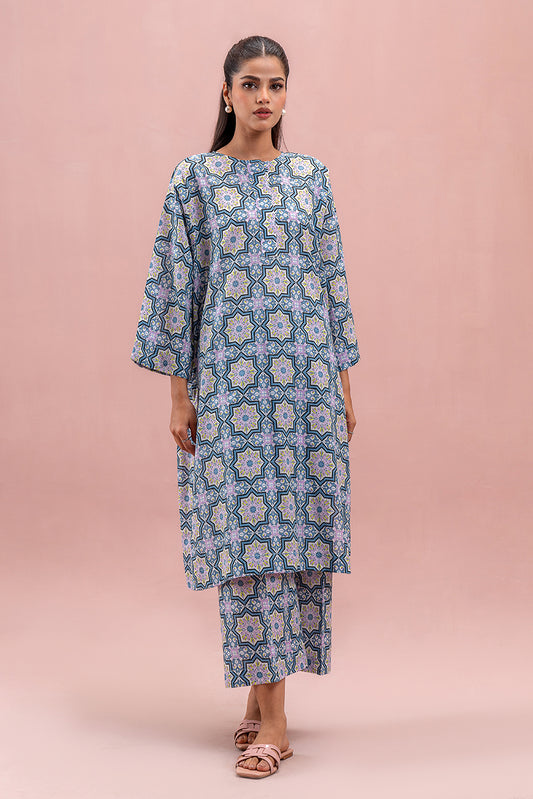 2 PIECE PRINTED LAWN SUIT (PRET)