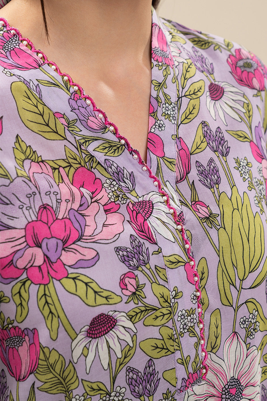 EMBROIDERED LAWN SHIRT (PRET)