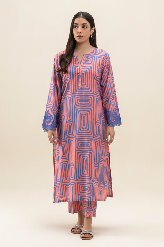 2 PIECE PRINTED LAWN SUIT (PRET)
