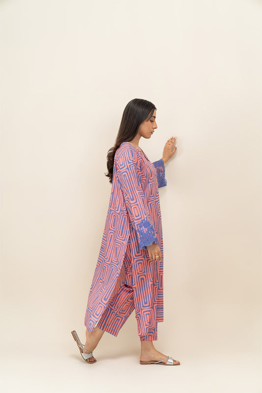 2 PIECE PRINTED LAWN SUIT (PRET)