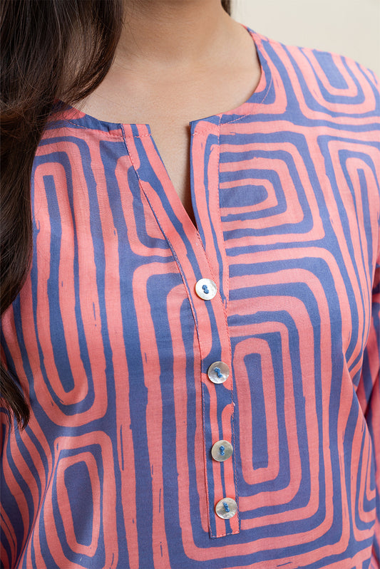 2 PIECE PRINTED LAWN SUIT (PRET)