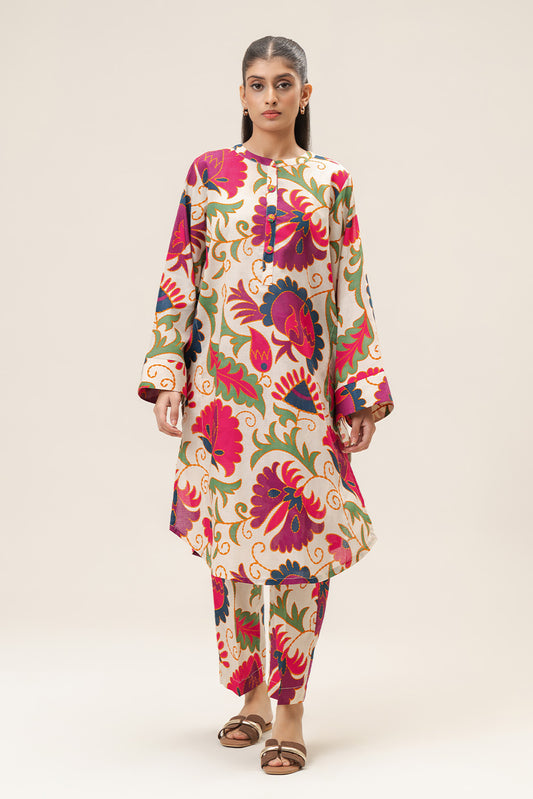 2 PIECE PRINTED LAWN SUIT (PRET)