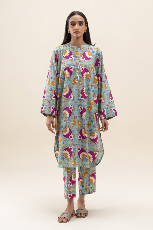 2 PIECE PRINTED LAWN SHIRT+PANT (PRET)