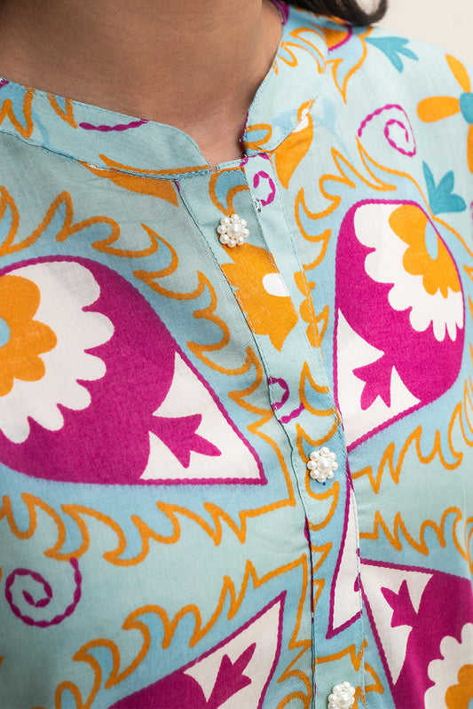 2 PIECE PRINTED LAWN SHIRT+PANT (PRET)