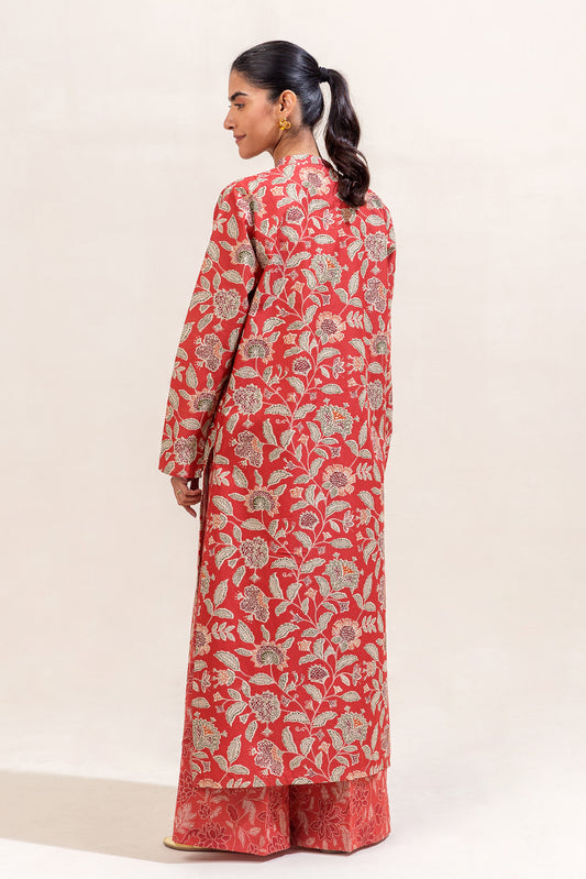 2 PIECE PRINTED LAWN SUIT-MANGOLIAN TRIBE (UNSTITCHED)