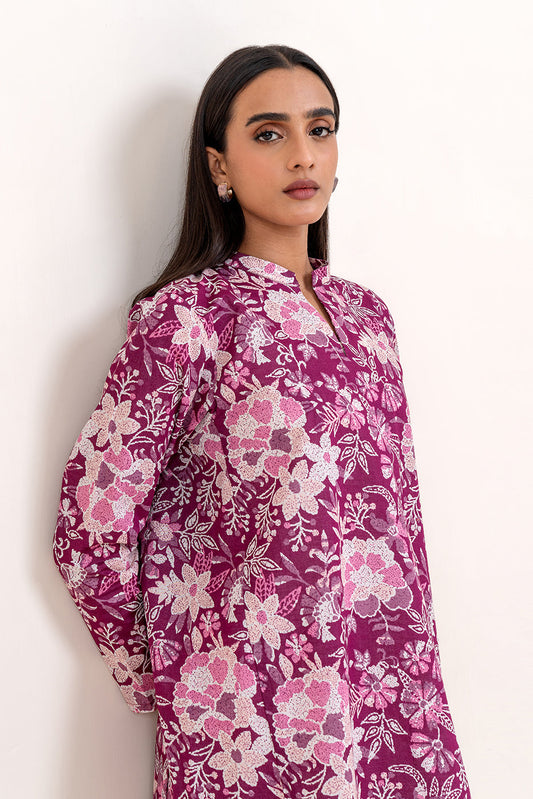 2 PIECE PRINTED LAWN SUIT-HELIOTROPE BUNCH (UNSTITCHED)