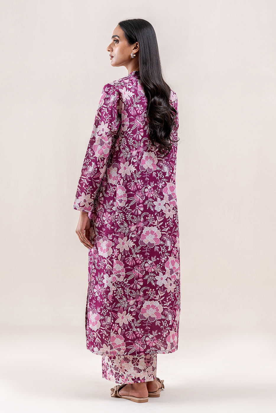 2 PIECE PRINTED LAWN SUIT-HELIOTROPE BUNCH (UNSTITCHED)