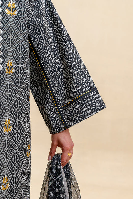 2 PIECE EMBROIDERED LAWN SUIT-MIDNIGHT GLAZED (UNSTITCHED)