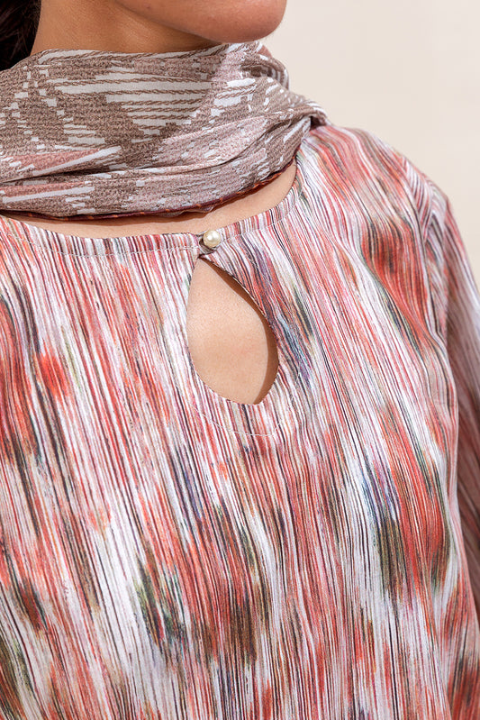 3 PIECE PRINTED LAWN SUIT-RUSTIC HAZE (UNSTITCHED)