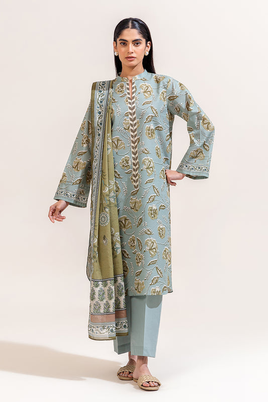 3 PIECE PRINTED LAWN SUIT-SAPPHIRE VERVE (UNSTITCHED)