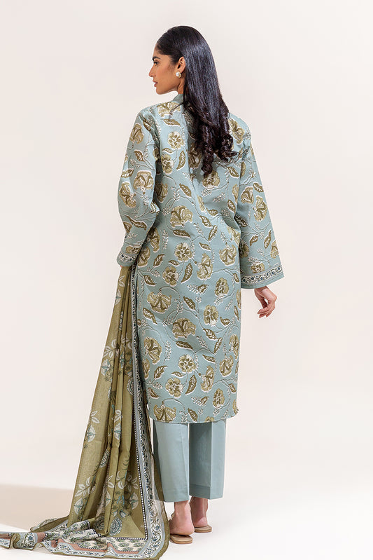 3 PIECE PRINTED LAWN SUIT-SAPPHIRE VERVE (UNSTITCHED)