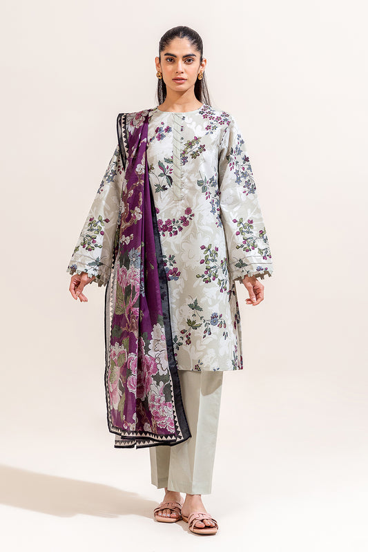 3 PIECE PRINTED LAWN SUIT-JACOBEAN DEW (UNSTITCHED)