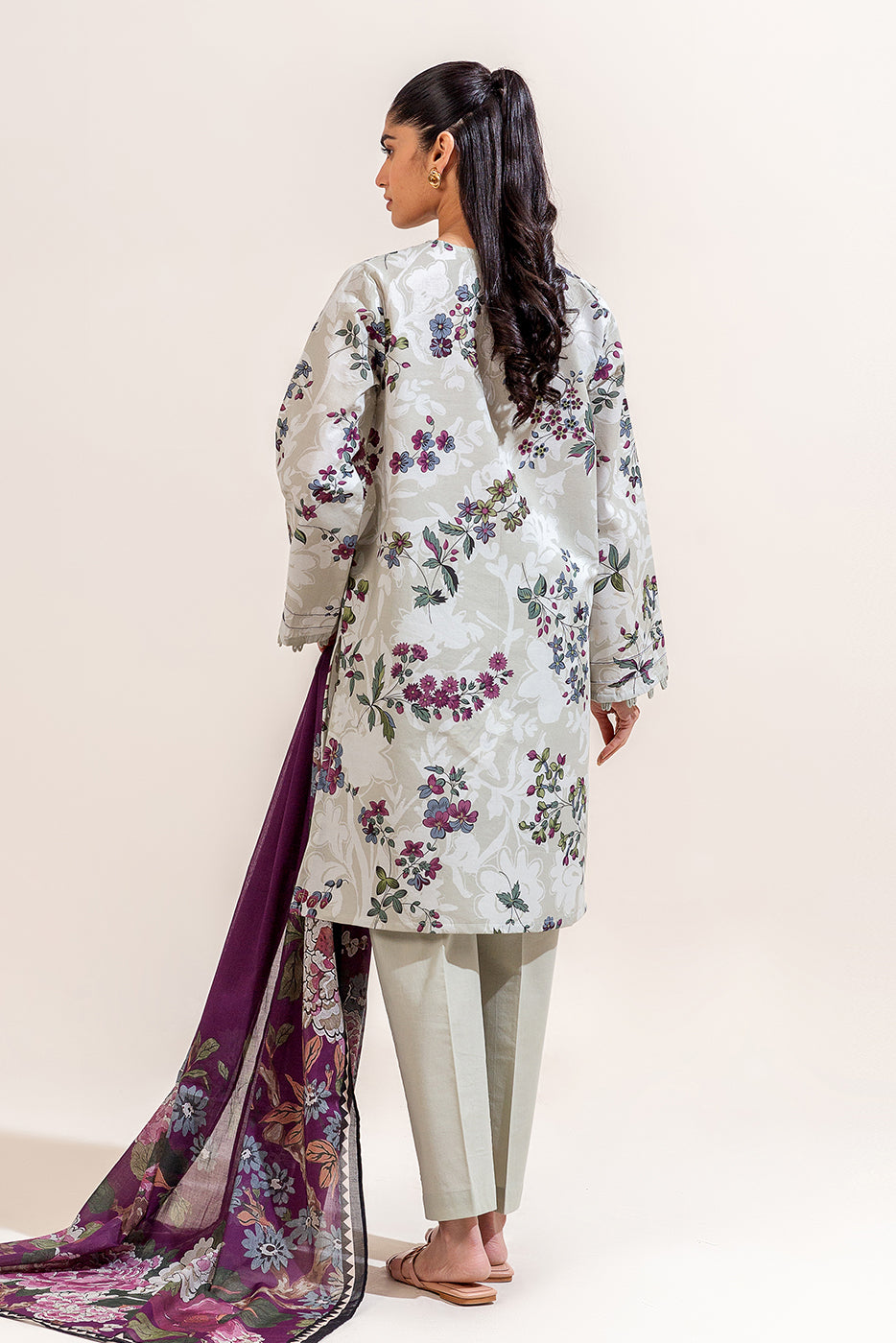 3 PIECE PRINTED LAWN SUIT-JACOBEAN DEW (UNSTITCHED)