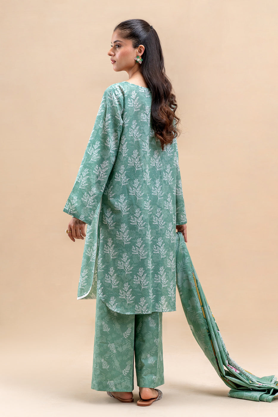 3 PIECE PRINTED LAWN SUIT-SAGE BLOOM (UNSTITCHED)