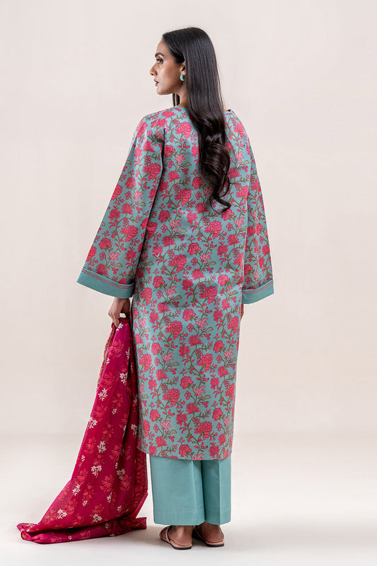 3 PIECE PRINTED LAWN SUIT-SAPPHIRE BLOOM (UNSTITCHED)