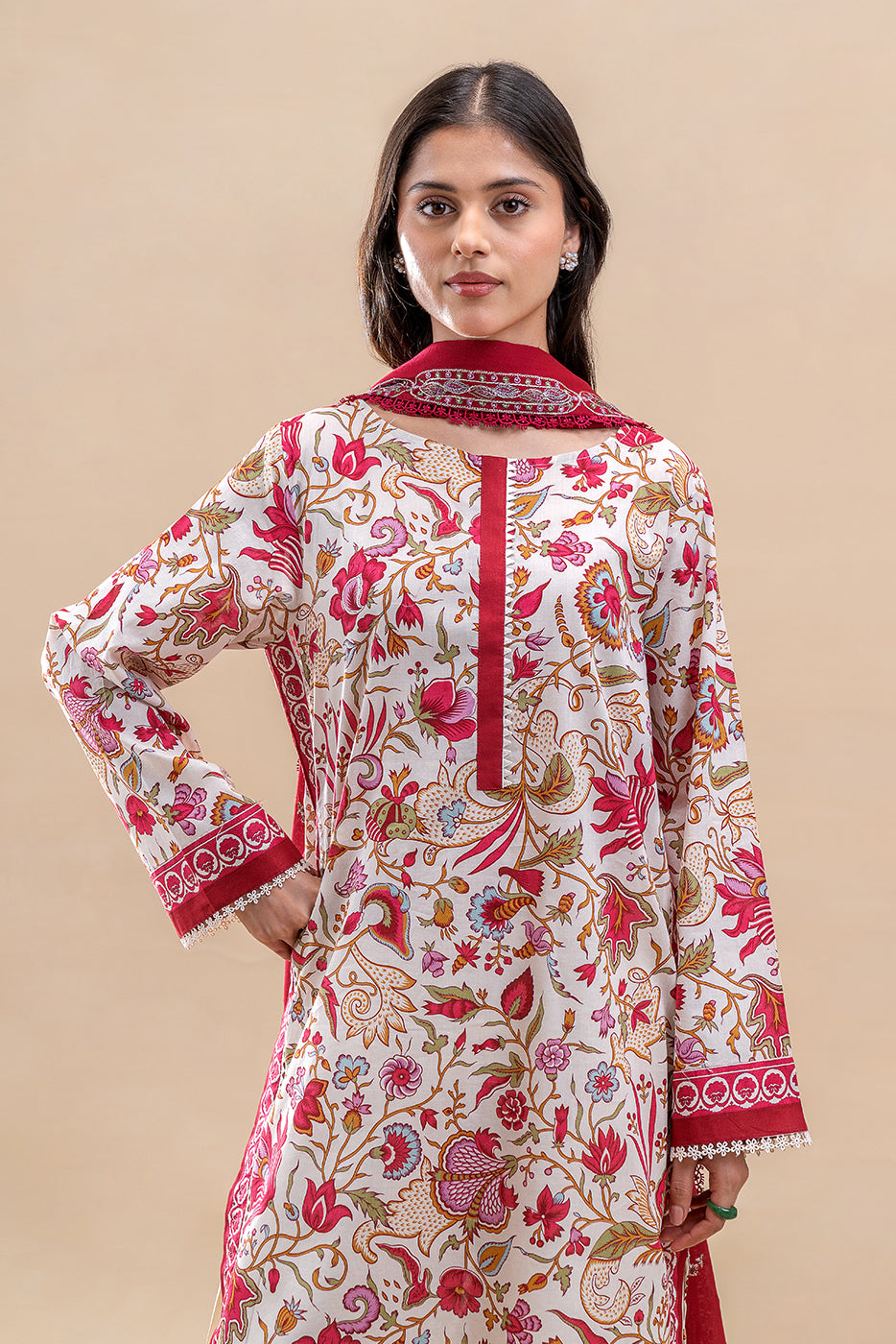 3 PIECE EMBROIDERED LAWN SUIT-WHIMSICAL BLISS (UNSTITCHED)