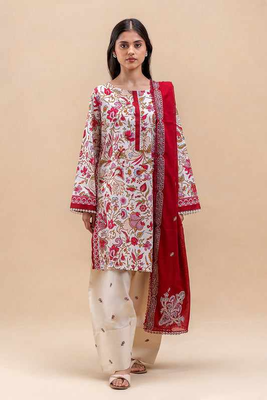 3 PIECE EMBROIDERED LAWN SUIT-WHIMSICAL BLISS (UNSTITCHED)