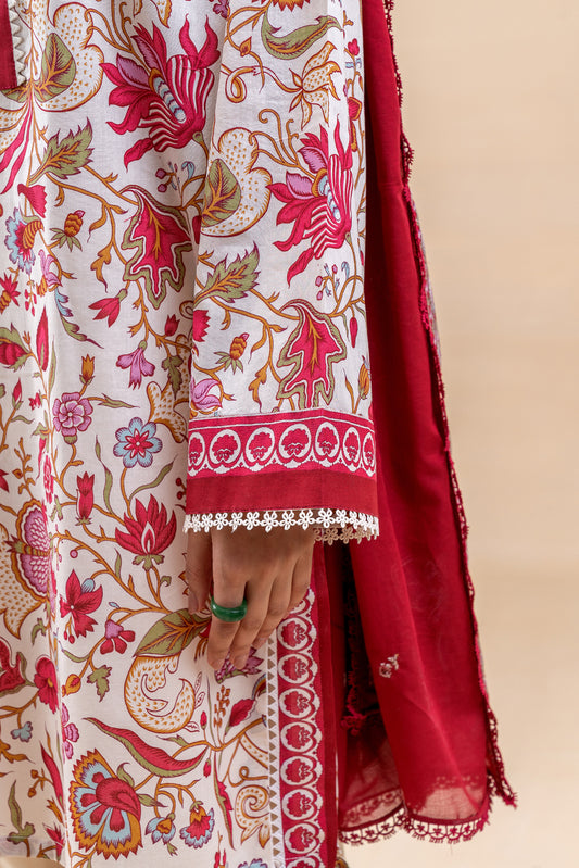 3 PIECE EMBROIDERED LAWN SUIT-WHIMSICAL BLISS (UNSTITCHED)