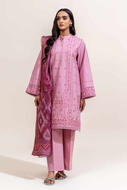 3 PIECE EMBROIDERED LAWN SUIT-IKAT BLISS (UNSTITCHED)