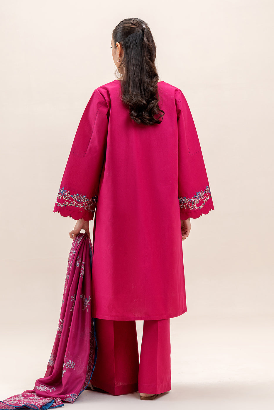 3 PIECE EMBROIDERED LAWN SUIT-MULBERRY MUSK (UNSTITCHED)