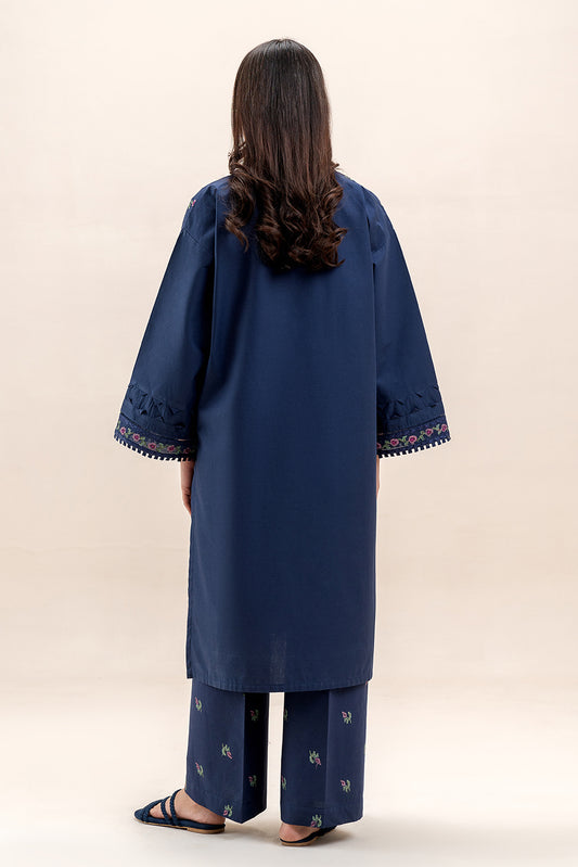 2 PIECE EMBROIDERED LAWN SUIT-CERULEAN TRIBE (UNSTITCHED)