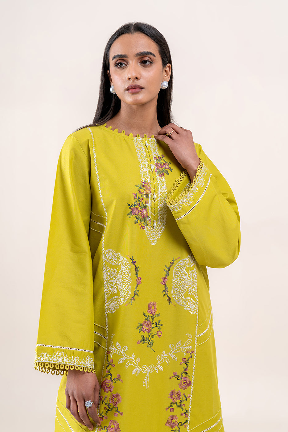 2 PIECE EMBROIDERED LAWN SUIT-TUSCAN WAVE (UNSTITCHED)