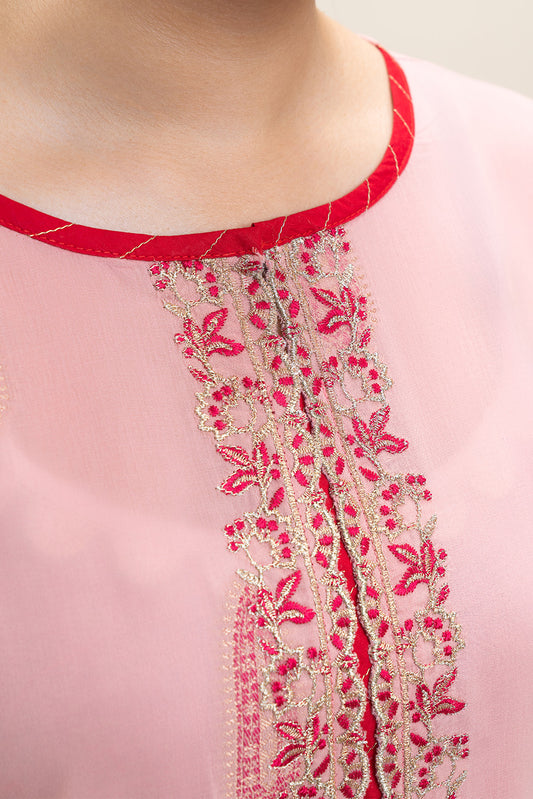2 PIECE EMBROIDERED  JACQUARD SUIT-ETHNIC BLUSH (UNSTITCHED)