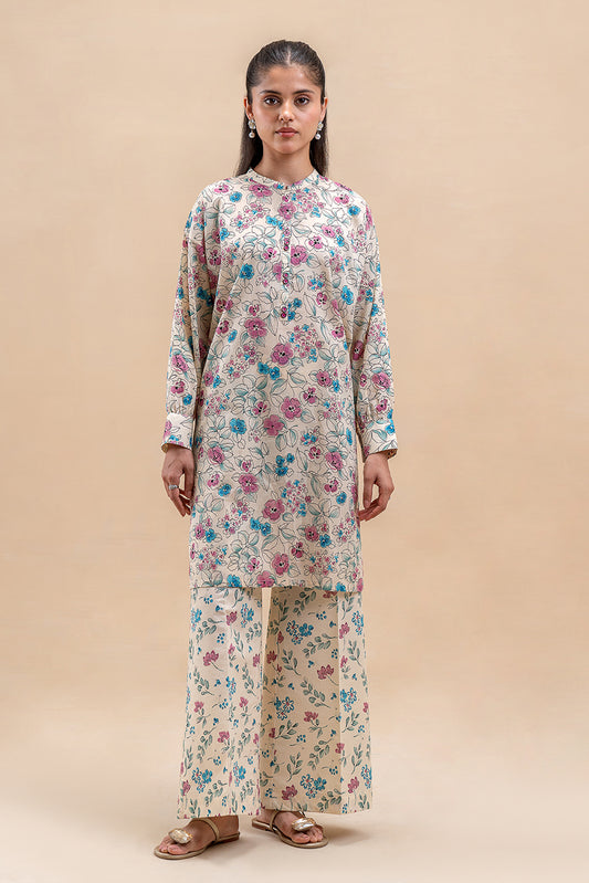 2 PIECE PRINTED LAWN SUIT-FLORAL CHARM (UNSTITCHED)