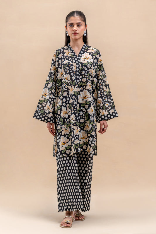 2 PIECE PRINTED LAWN SUIT-EBONY TALE (UNSTITCHED)