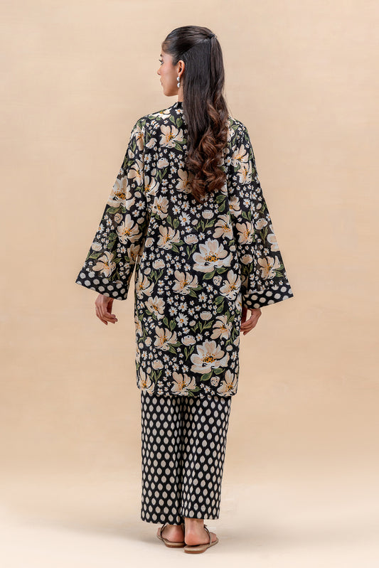 2 PIECE PRINTED LAWN SUIT-EBONY TALE (UNSTITCHED)