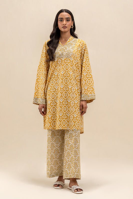 2 PIECE PRINTED LAWN SUIT-MEDALLION TALE (UNSTITCHED)