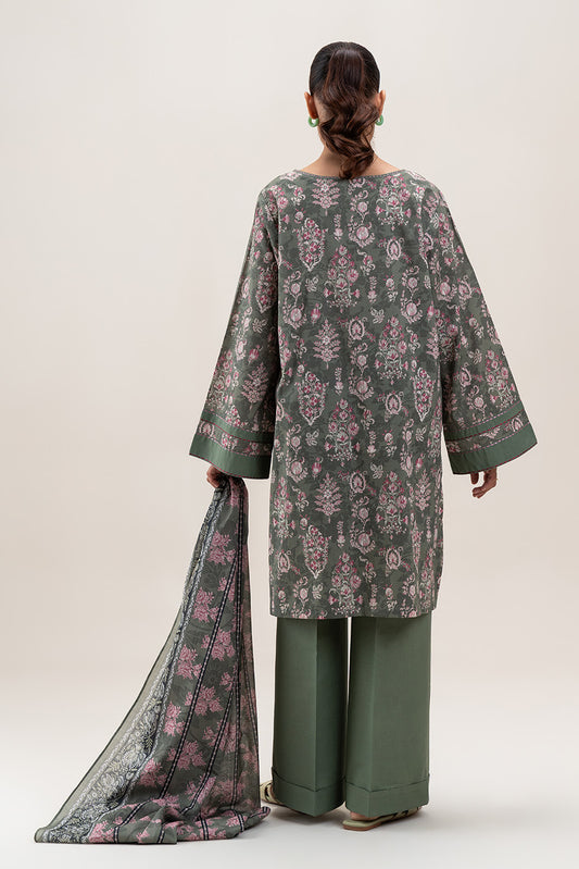 2 PIECE PRINTED LAWN SUIT-COTTAGE SAGE (UNSTITCHED)