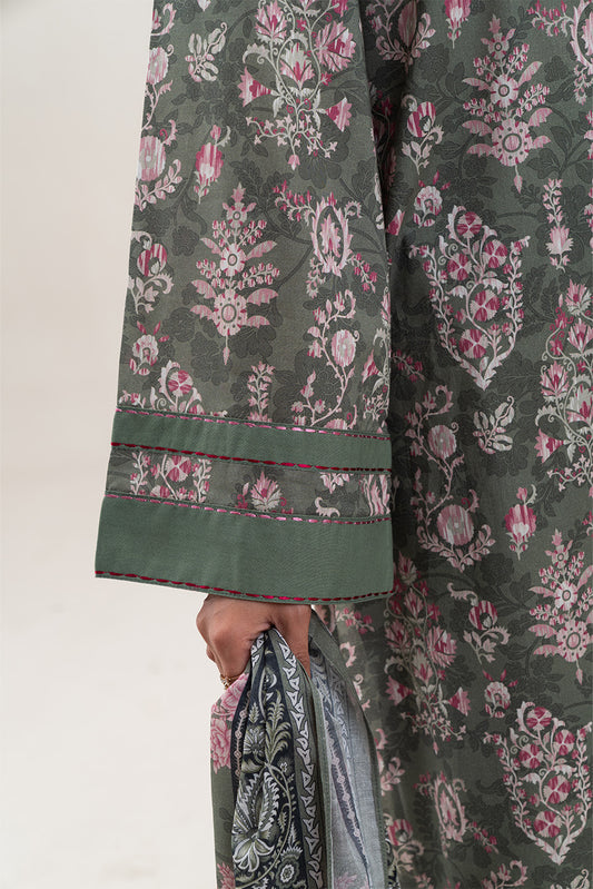 2 PIECE PRINTED LAWN SUIT-COTTAGE SAGE (UNSTITCHED)
