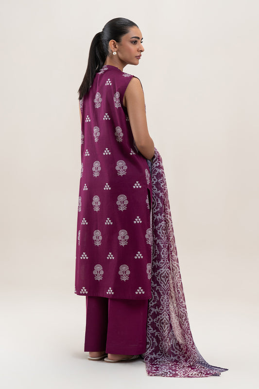 2 PIECE EMBROIDERED LAWN SUIT-SANGRIA HAZE (UNSTITCHED)