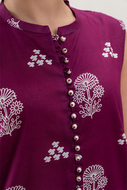 2 PIECE EMBROIDERED LAWN SUIT-SANGRIA HAZE (UNSTITCHED)