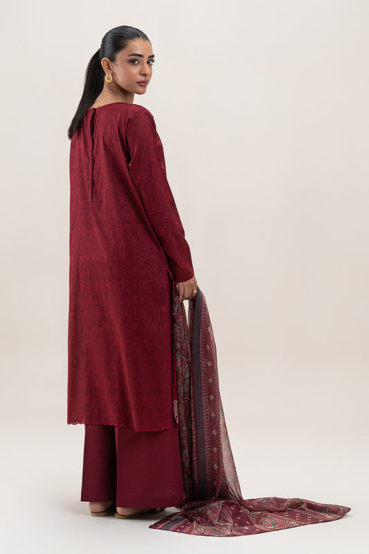 2 PIECE EMBROIDERED LAWN SUIT-CHERRY BREEZE (UNSTITCHED)