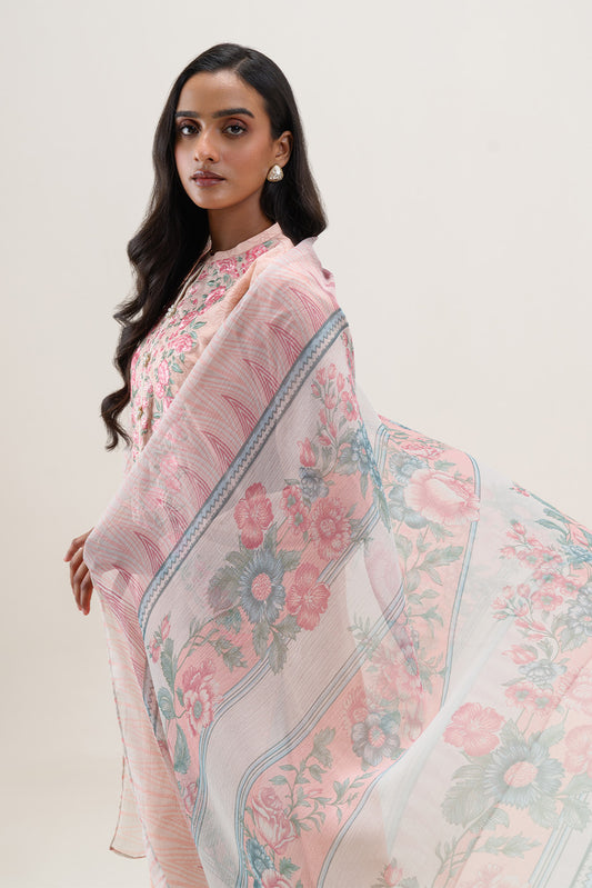 2 PIECE EMBROIDERED LAWN SUIT-BLUSH AURA (UNSTITCHED)