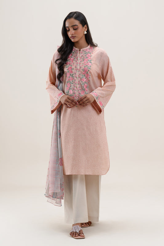2 PIECE EMBROIDERED LAWN SUIT-BLUSH AURA (UNSTITCHED)