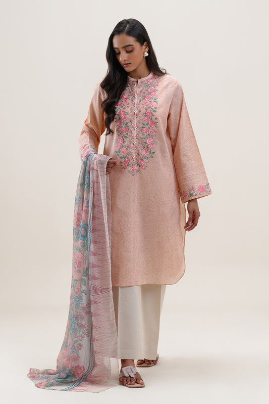 2 PIECE EMBROIDERED LAWN SUIT-BLUSH AURA (UNSTITCHED)