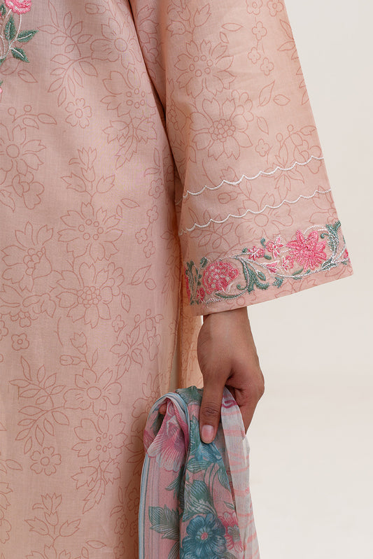 2 PIECE EMBROIDERED LAWN SUIT-BLUSH AURA (UNSTITCHED)